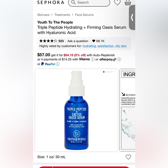 Youth To The People | Triple Peptide + Cactus Oasis Serum - Picture 3 of 3